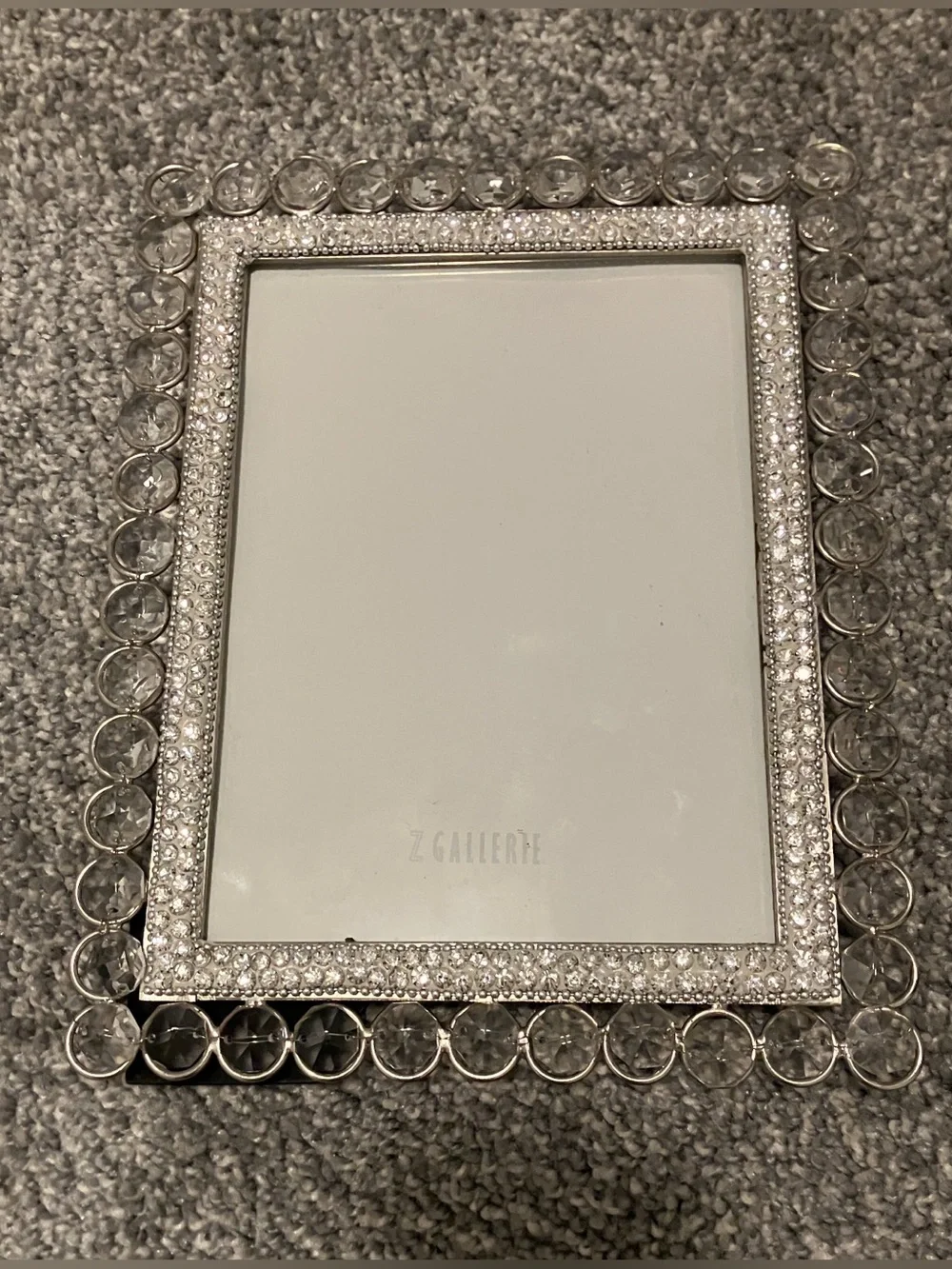 Silver Crystal Loop Accent Picture Frame